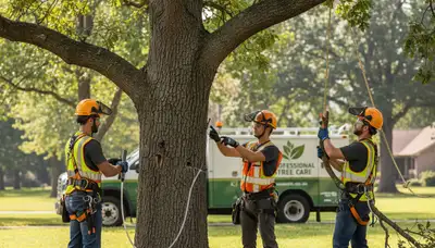 Aurora, IL arborist treating tree disease for healthier trees with professional tree care services