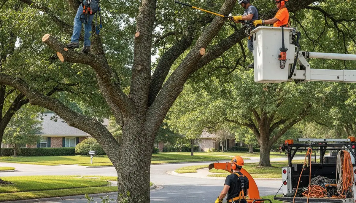 Arbor Tree Care pruning tree in Aurora, IL for safer, healthier growth and better curb appeal