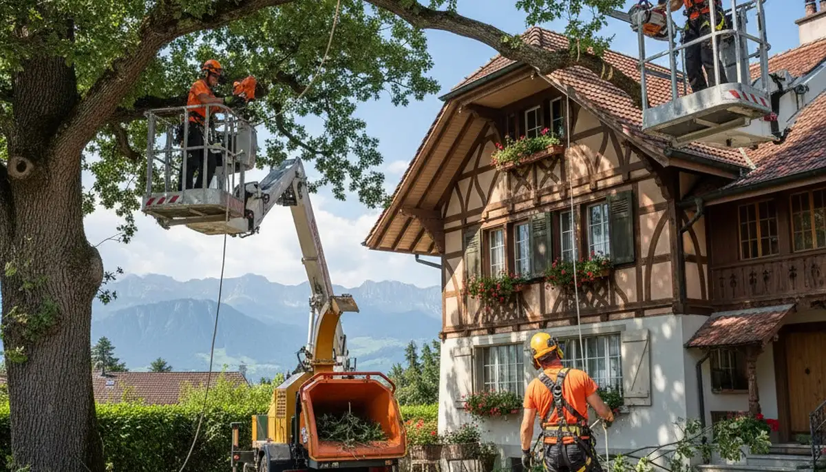 Tree service crew in Aurora, IL handling professional tree removal and trimming