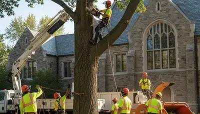 Tree service crew providing professional tree care in Aurora, IL
