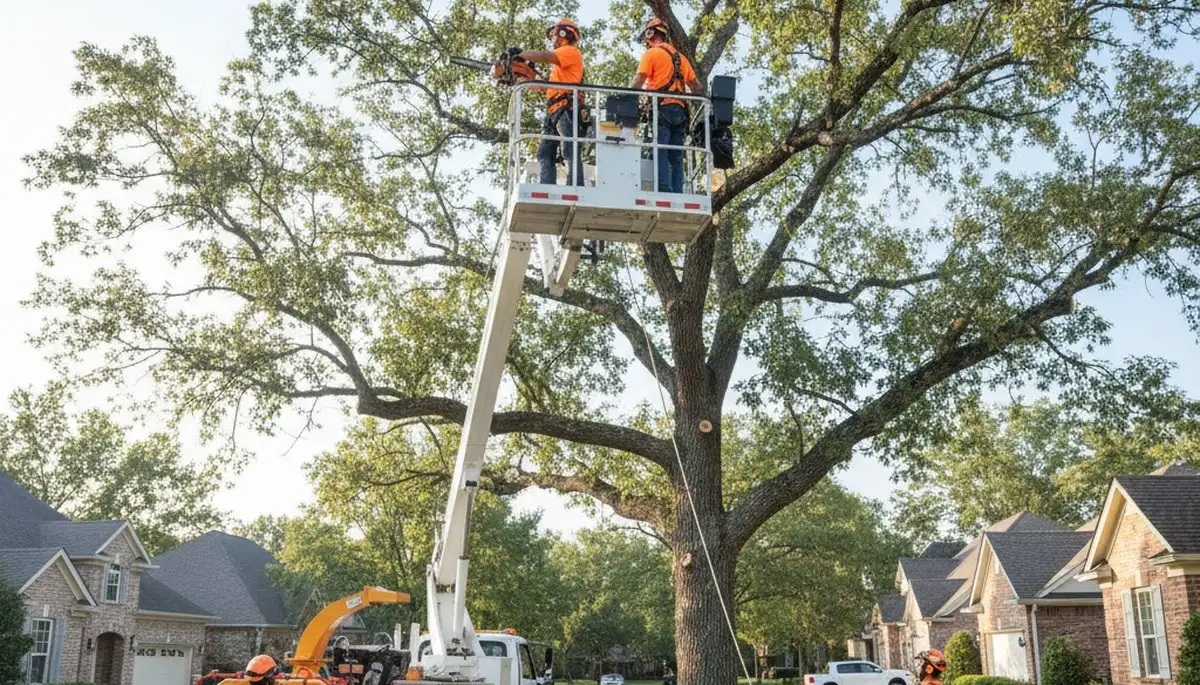 Aurora, IL arborist trimming trees for safe, professional canopy maintenance